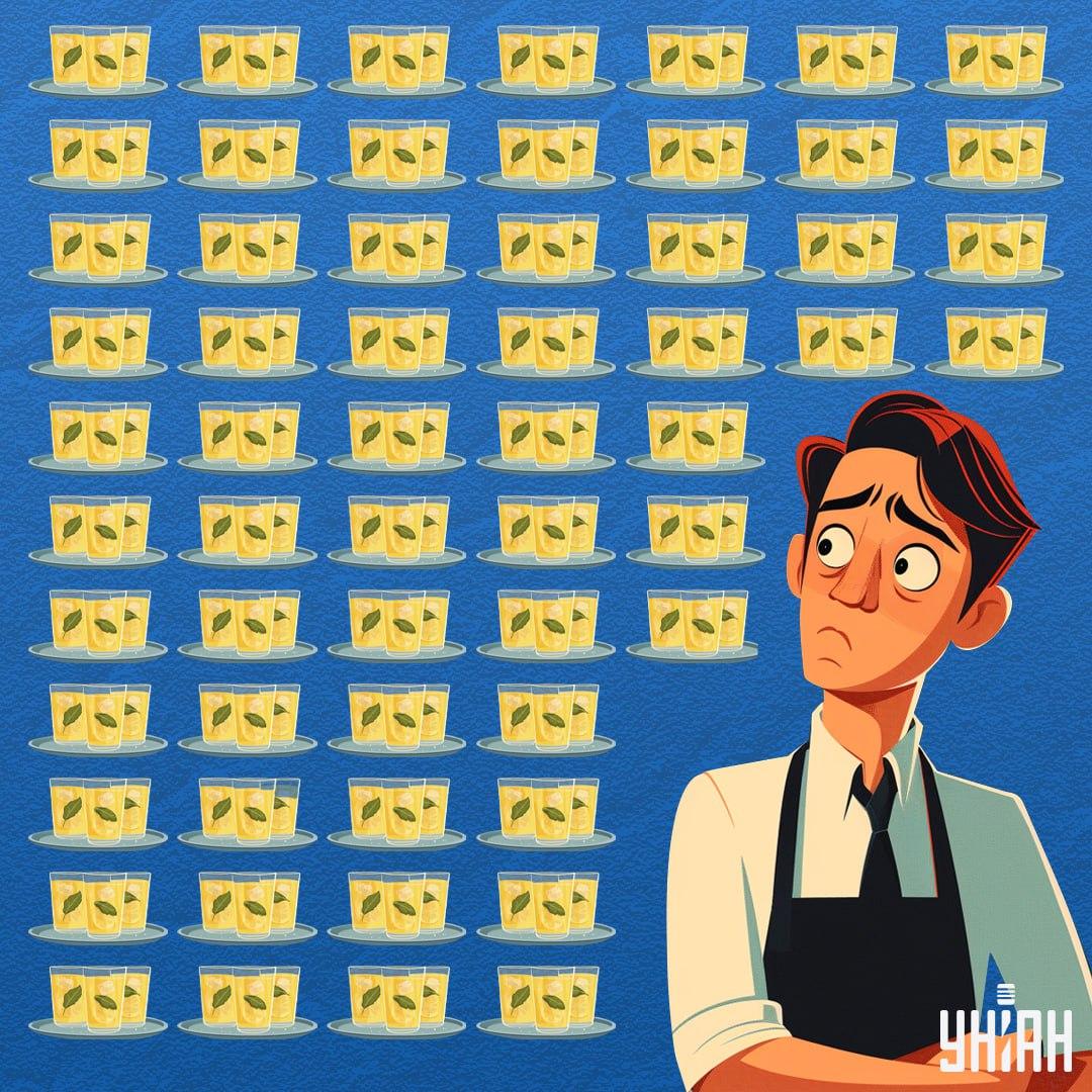 Trova un bicchiere che contenga meno limonata del resto dei contenitori / collage Moje