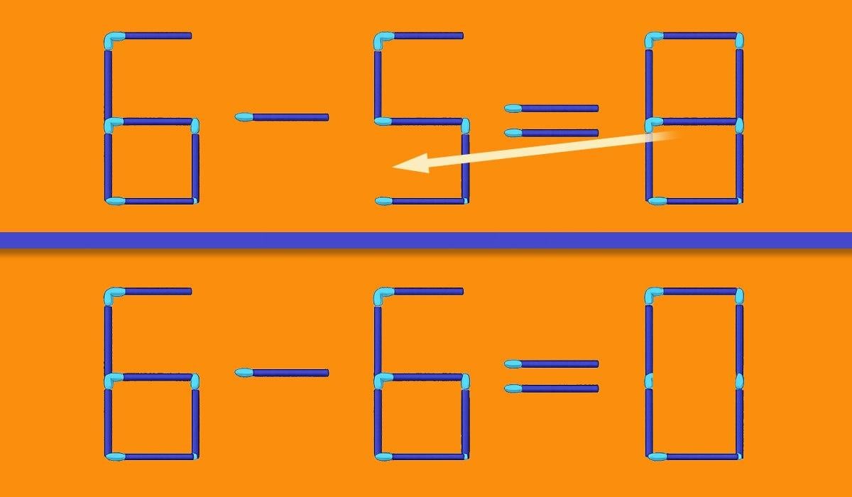 Test rapido del QI: basta spostare un solo fiammifero
