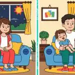 Sfida IQ: trovare 3 differenze in un'immagine di una famiglia